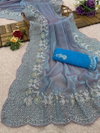 SF 715 Burburry Silk Party Wear Sarees Wholesale Market In Surat